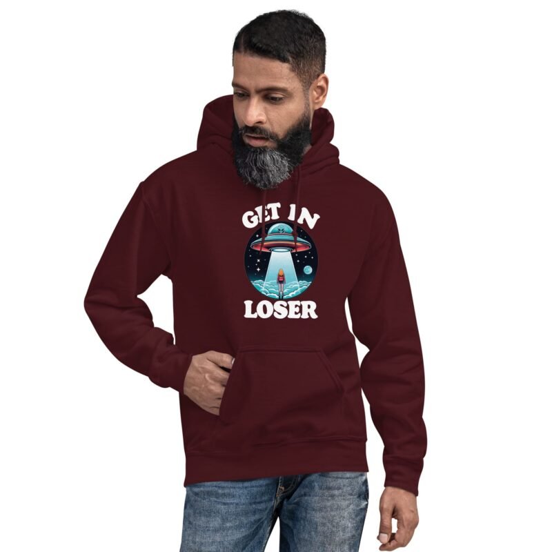 RADMAR, Get in Loser, UFO Unisex Hoodie - Imagen 5