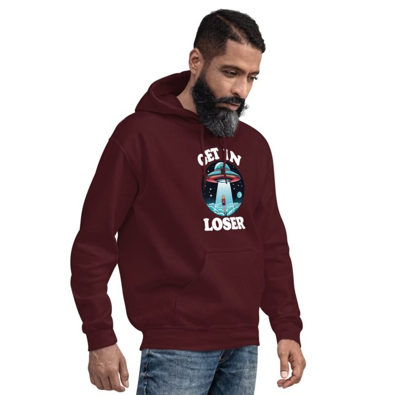 RADMAR, Get in Loser, UFO Unisex Hoodie - Imagen 6
