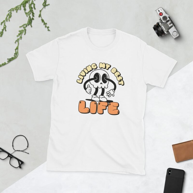 Living My Best Life T-Shirt - funny, lifestyle, positive attitude, Unisex Tee - Imagen 4