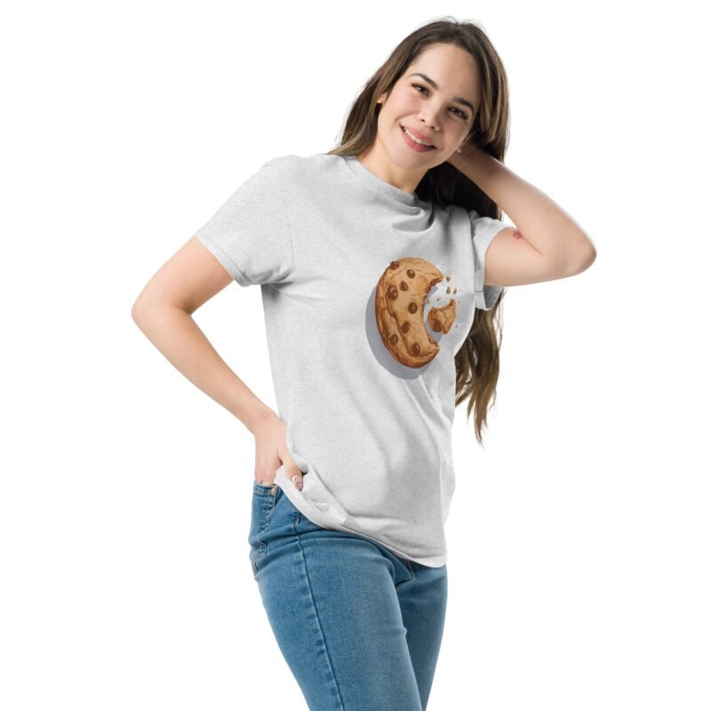 Classic Sweet Fashion T-Shirt with Chocolate Chip Cookie Design, Food Cotton Tee - Imagen 8