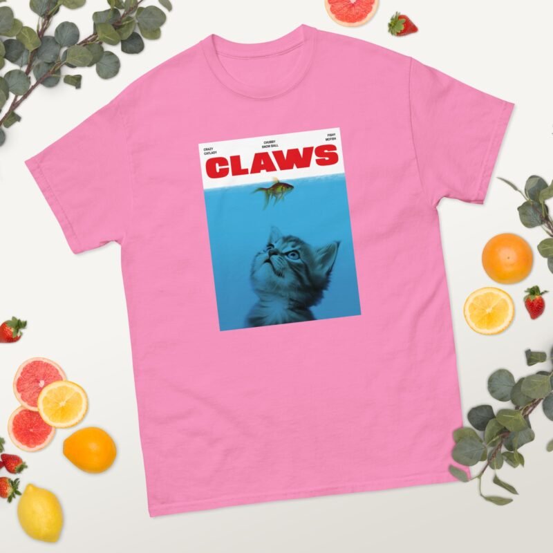 CLAWS, cats T-Shirt, JAWS Parody Movie - Unisex classic tee - Imagen 15