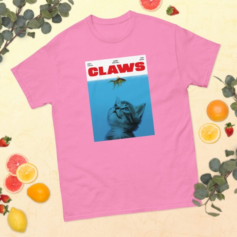 CLAWS, cats T-Shirt, JAWS Parody Movie - Unisex classic tee - Imagen 14