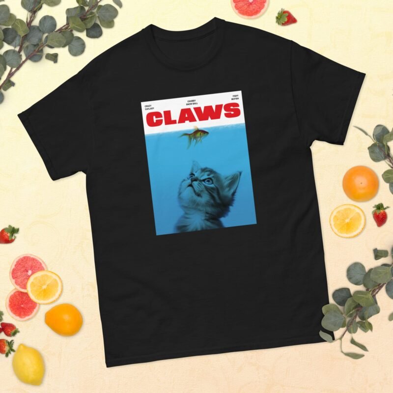 CLAWS, cats T-Shirt, JAWS Parody Movie - Unisex classic tee