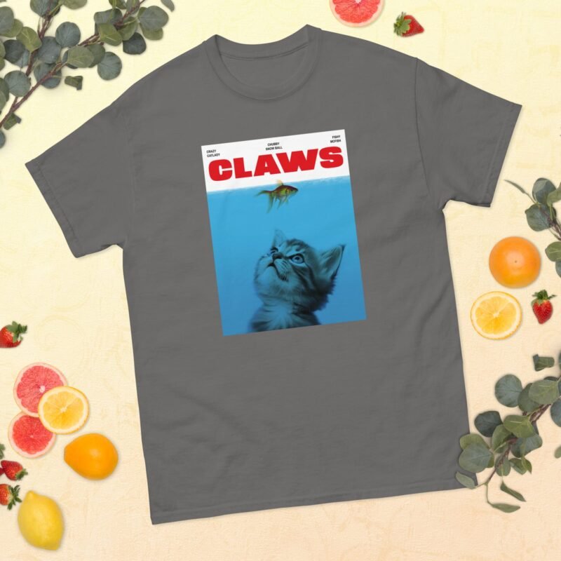 CLAWS, cats T-Shirt, JAWS Parody Movie - Unisex classic tee - Imagen 10