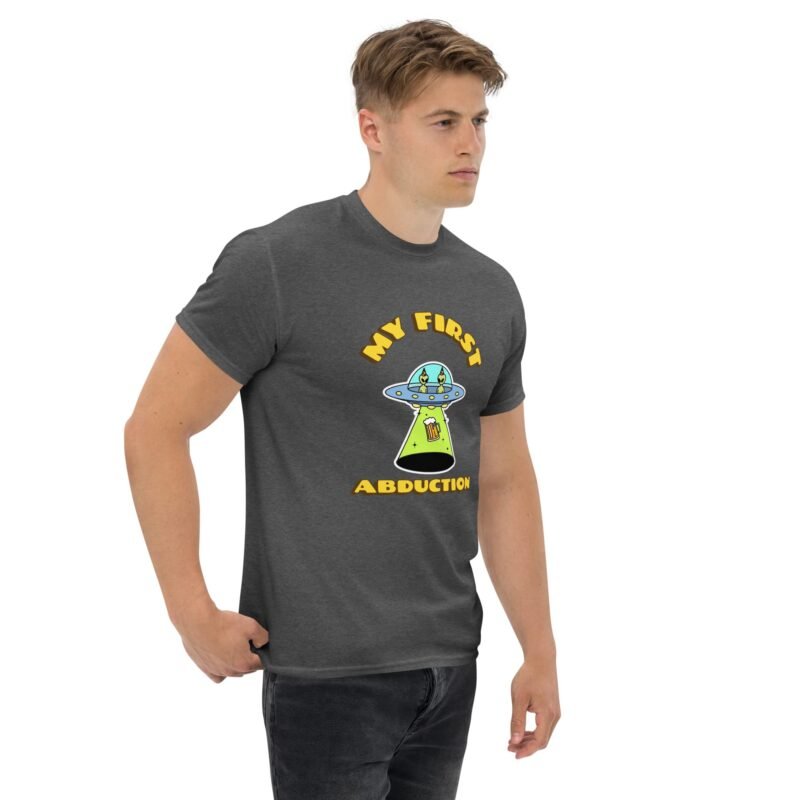 UFO T-Shirt: My First Abduction with Beer Print - Unisex classic tee - Imagen 24