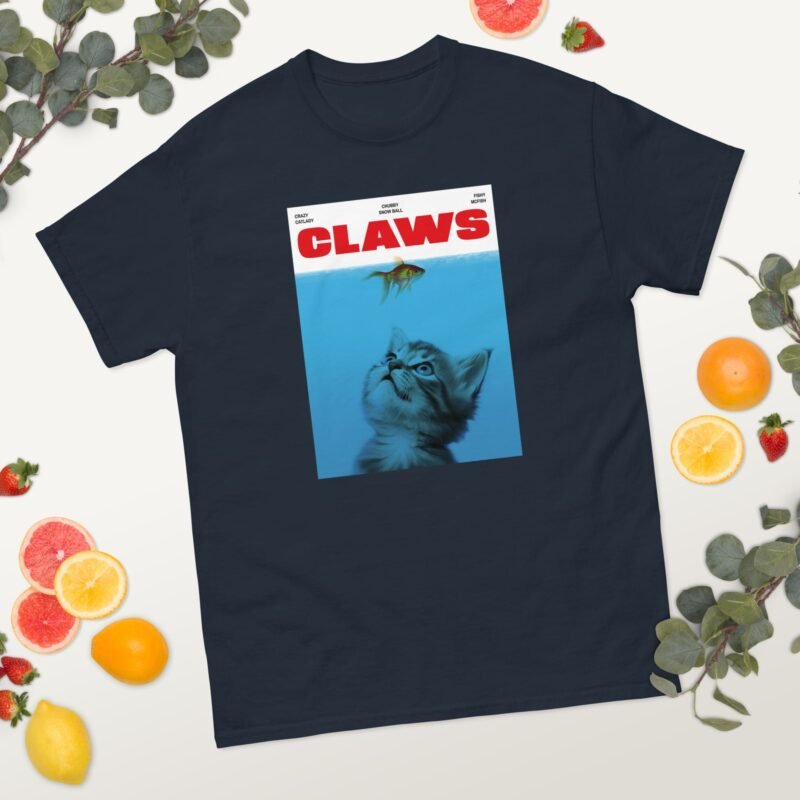 CLAWS, cats T-Shirt, JAWS Parody Movie - Unisex classic tee - Imagen 7