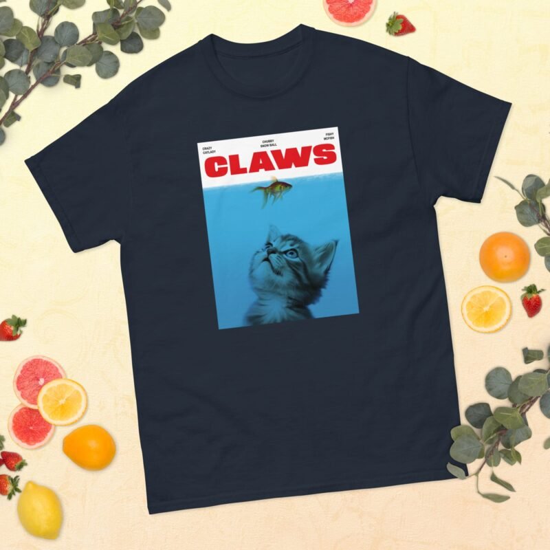 CLAWS, cats T-Shirt, JAWS Parody Movie - Unisex classic tee - Imagen 6