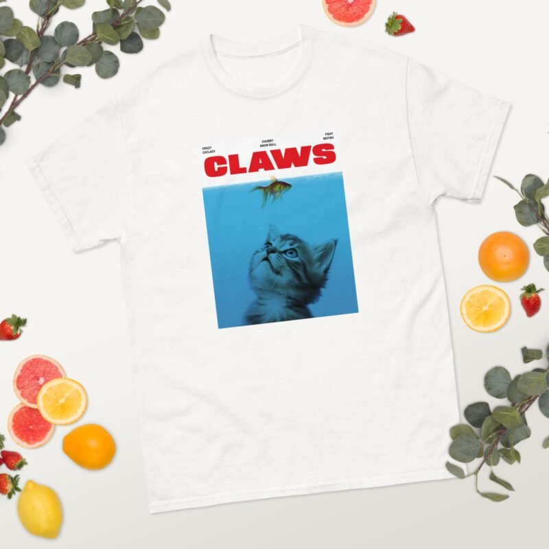 CLAWS, cats T-Shirt, JAWS Parody Movie - Unisex classic tee - Imagen 19