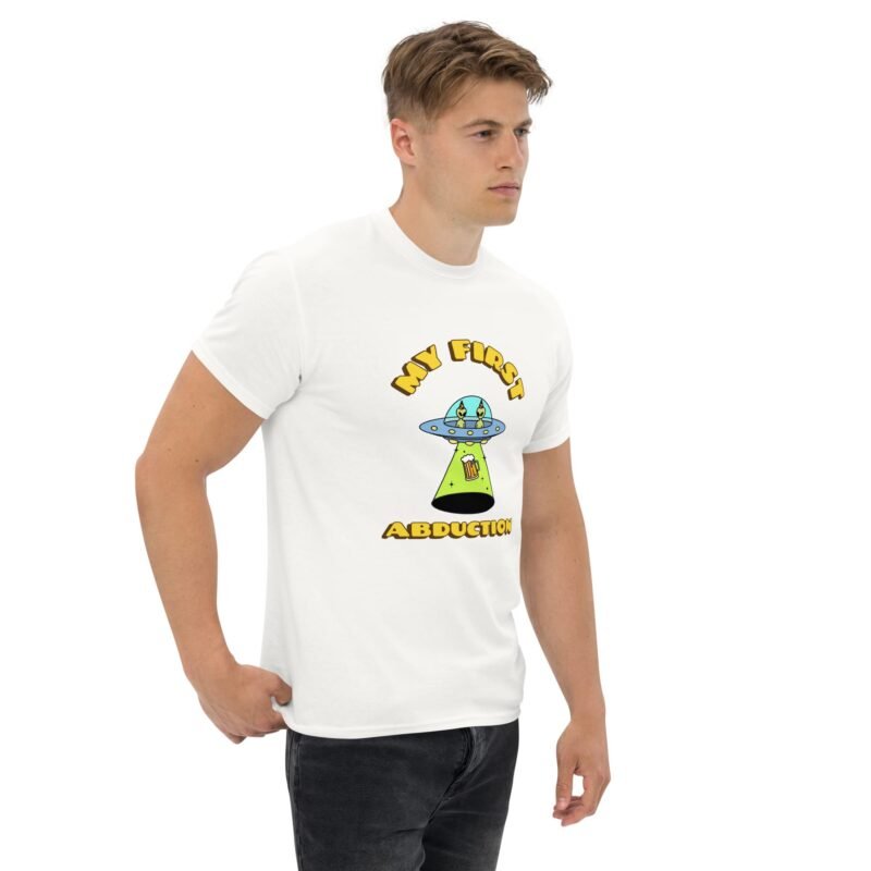 UFO T-Shirt: My First Abduction with Beer Print - Unisex classic tee - Imagen 30