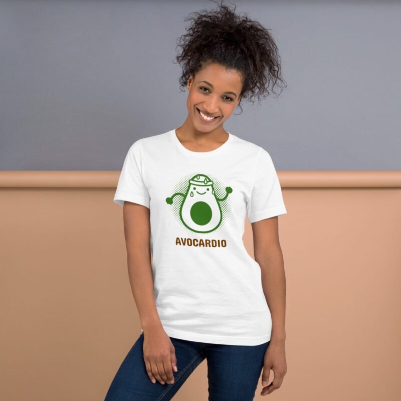 Avocado T-shirt - Avocardio tee, Fun Attitude Training, Gym Tshirt - Imagen 7