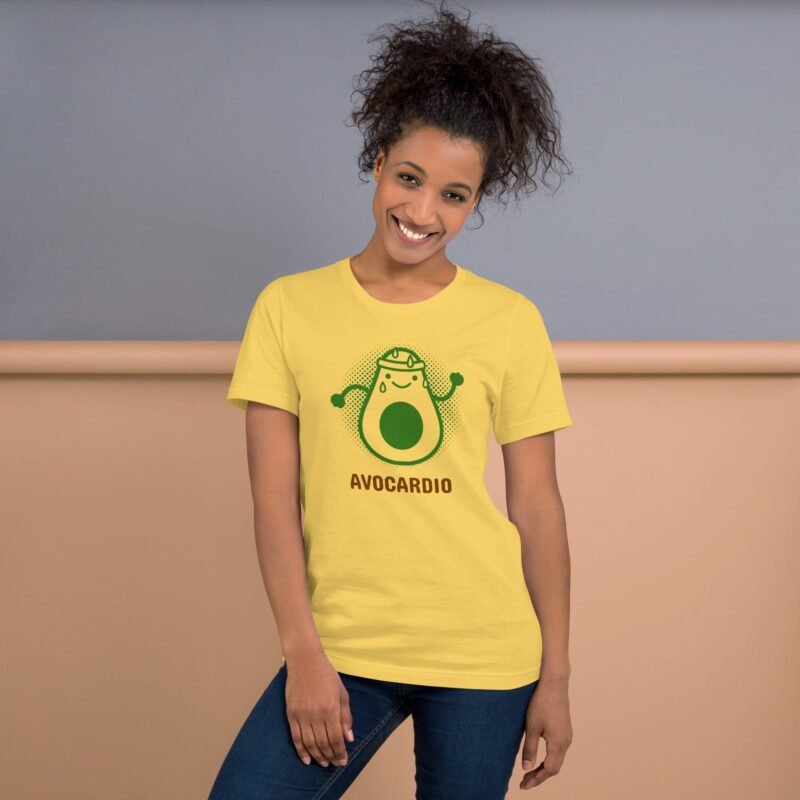 Avocado T-shirt - Avocardio tee, Fun Attitude Training, Gym Tshirt - Imagen 5