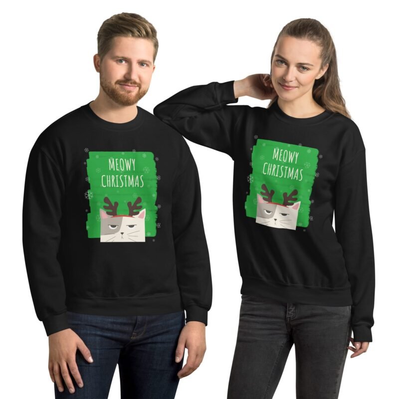 Meowy Christmas - Unisex Sweatshirt - Imagen 2