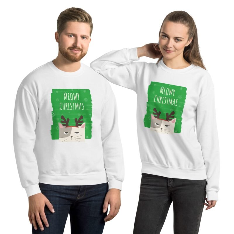 Meowy Christmas - Unisex Sweatshirt - Imagen 3